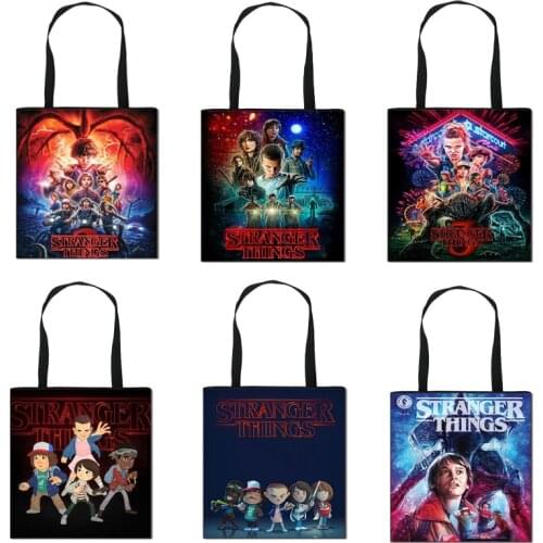 Stranger Things Tote Bag student bookbag Woman Large Capacity Shopping Bag Ladies Shoulder Bag Girl Storage Bag womans handbag