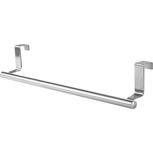 Towel Hanger Bathroom Towel Holder Stand Stainless Steel Towels Rack Bar Kitchen Cabinet Door Hanging Organizer Shelf