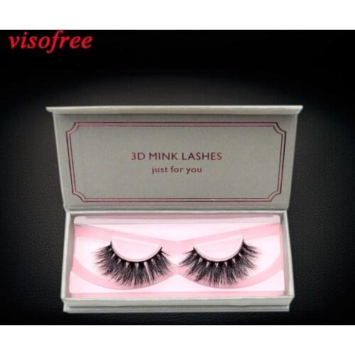 Visofree 3D Mink Lashes Full Volume Hand Made Full Strip Lashes Thick Crisscross Dramatic Fluffy False Eyelash Makup Eye Lashes