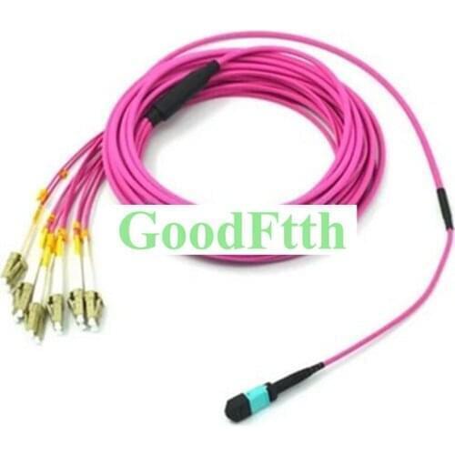 Fiber Patch Cords Female MPO-LC OM4 12 Cores GoodFtth 1-15m 2pcs/lot