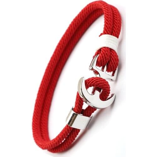 Viking-Red-Thread-Rope Women Bracelets Pirate Charm-Anchor Bracelet On Hand Pulsera Hilo Armbandjes Dames