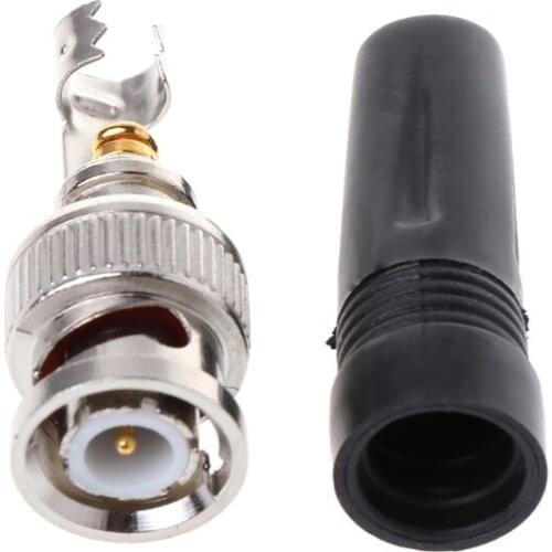 1PC BNC Male Plug Quick Fit No Solder Zinc Alloy BNC Male Connector For Repair wholesale