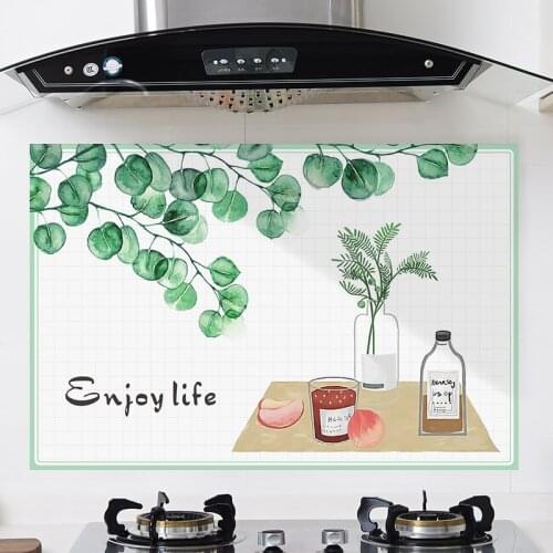 1PCS 90*60cm Kitchen Oilproof Removable Wall Stickers Aluminum foil Art Decor Home Decal Fruit oil stickers wall stickers new