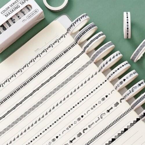 10 Pcs High quality creative color paper stickers DIY album decoration plastic hand tape Pink Chinese style hot selling