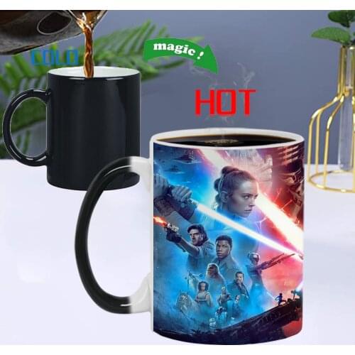 350ml Creative Ceramic Color Changing Cup, Breakfast Coffee Milk Tea Cup, Creative Magic Heat Reaction Mug Fun And Novel Gift