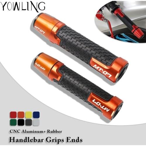 7/8''22mm Motorcycle Aluminum Accessories handlebar grip ends handle bar grips For YAMAHA MT07 MT-07 MT 07 / FZ-07 2014-2021