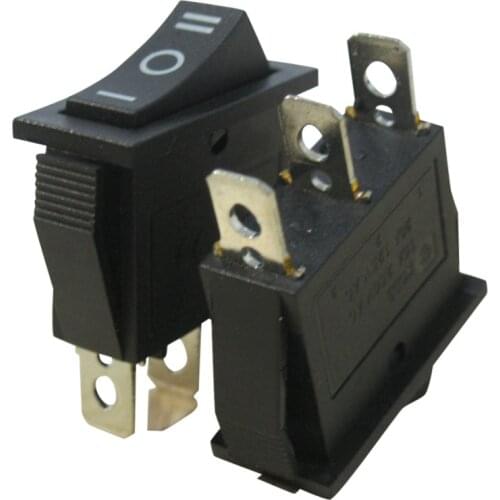 8Pcs AC 250V/15A, 125V/20A,Black ON/Off/ON SPDT 3 Pin 3 Position Rocker Toggle Switch KCD3-103