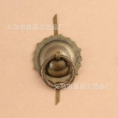 Antique copper fittings copper jewelry, antique copper door handle classical Tonghuan double door handle pull ring