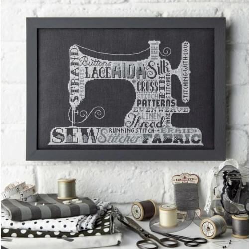 Free delivery Top Quality lovely counted cross stitch kit sew stitcher sewing machine I love to Sew