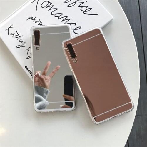 Luxury Plating Mirror Soft TPU Cover Case for Samsung Galaxy M10 M20 A10 A30 A50 A70 A40 S10 Lite Plus A6 A8 A7 A9 J4 J6 J8 2018