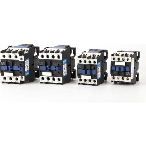 CJX2-0910 LC1 AC Contactor 9A 3Phase 3-Pole NO Coil Voltage 380V 220V 110V 36V 24V 50/60Hz Din Rail Mounted 1NO Normal Open