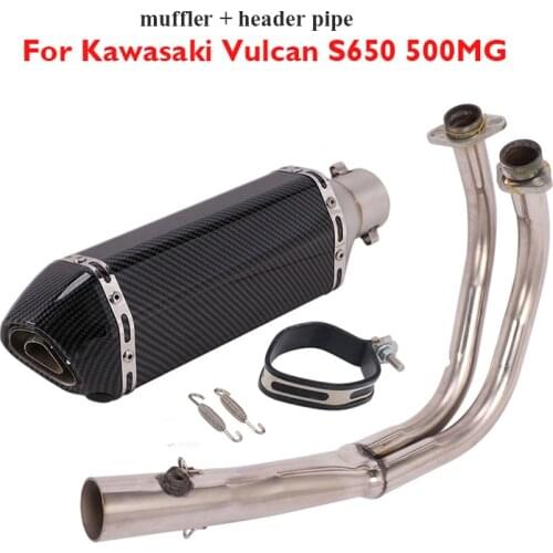 For Kawasaki Vulcan S650 Slip on Motorcycle Exhaust System Header Pipe Connector Link Tube Muffler Escape Tip Silencer