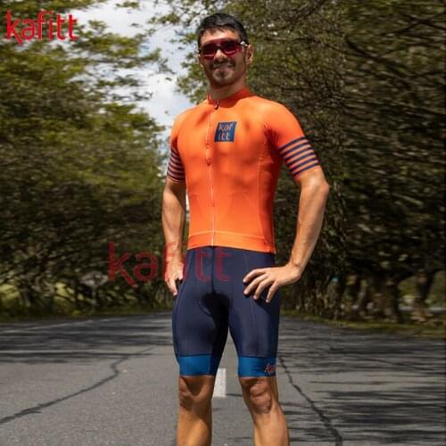 Kafitt new mens short-sleeved cycling jersey suit cycling team clothing fitness striped sweatshirt macaquinho ciclismo feminino