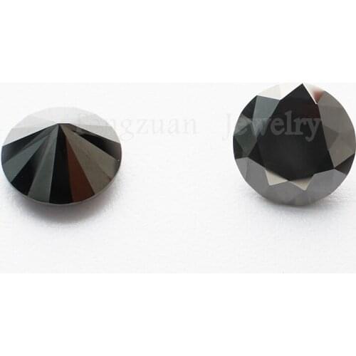 Moissanites 3ct Black Color Round Brilliant 9mm Loose Moissanites Stone VVS Excellent Cut Grade Moissanites Diamond Watch