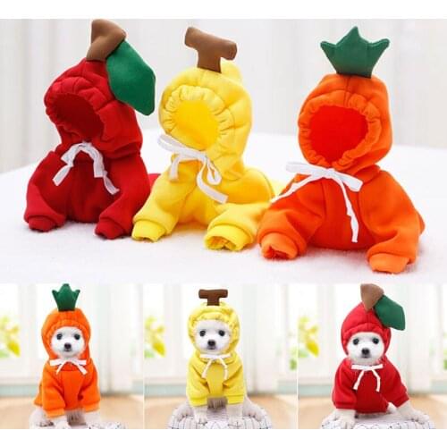 Cute fruit Pullover pets Warm Clothing Dog Clothes Warm Classic Dogs Hoodie fashion Pet Clothing Cat Sweater Puppy Dog Accessory