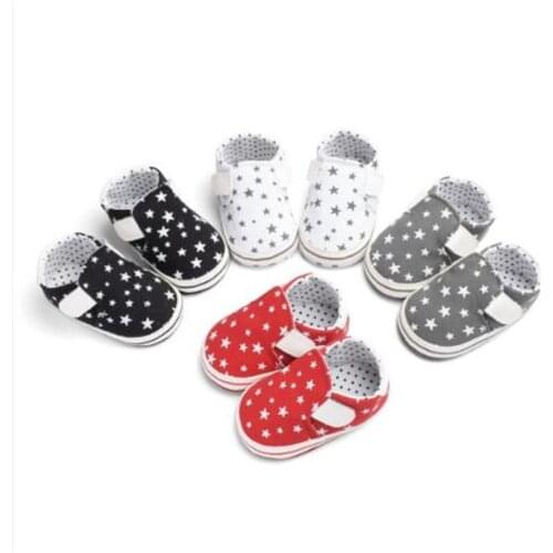 New Stars Printed Baby Shoes Anti-Slip Infants Canvas First Walkers