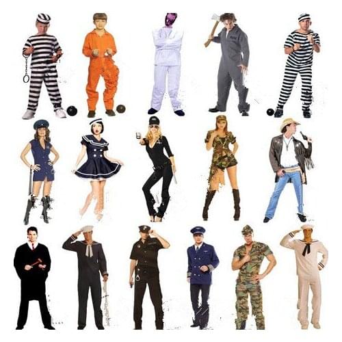 Prisoners costume Police uniforms roleplaying game serving dress Halloween inmates serving dress children Adults Prison Uniform