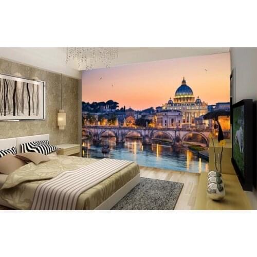 Custom Wallpaper 3d Photo European dusk photography landscape 3D Background Wallpaper mural Living room Bedroom Decor