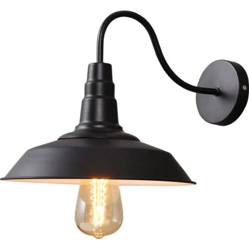 American style simple retro bedroom study balcony corridor courtyard wall iron wall lamp