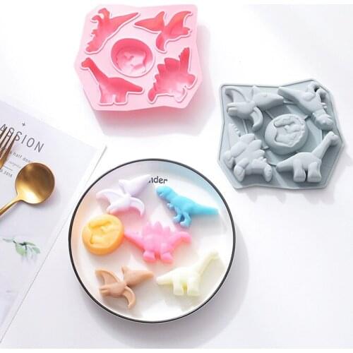 Cartoon Dinosaur Silicone Mold Creative Animal Jelly Candy Chocolate Silicone Mold DIY Baking Cake Decoration Accessories