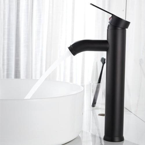 Single Handle Bathroom Basin Faucets Black Sink Washbasin Tap Cold/Hot Mixer Basin Sink Tap Kitchen Faucet Bathroom Accessories