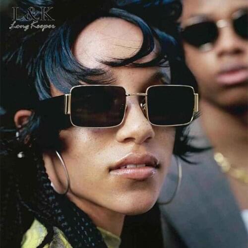 Alloy Steampunk Sunglasses Men Women Vintage Small Square Frame Sun Glasses Male Luxury Brand Hip Hop Punk Glasses Ladies UV400