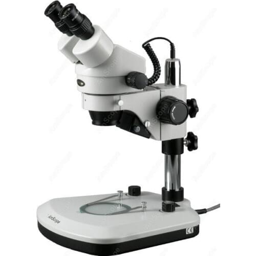 LED Binocular Microscope--AmScope Supplies New LED Binocular Stereo Zoom Microscope 7X-90X