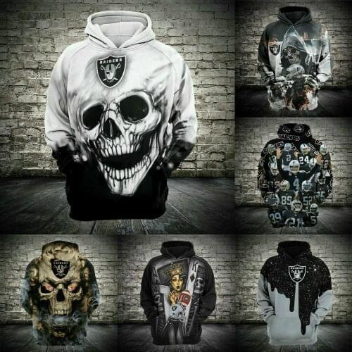 Hoodie 2021 Spring Fashion Brand Top Mens and Womens Long Sleeve 3D Printing Skull Harajuku Crew Neck Pullover Clothing