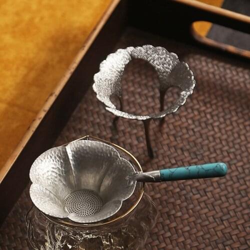 Creative Multifunctional Tea Strainer Tin Coffee Tea Filter Stainless Steel Leaf Shape Metal Tea Infuser Kitchen Teahouse Tools