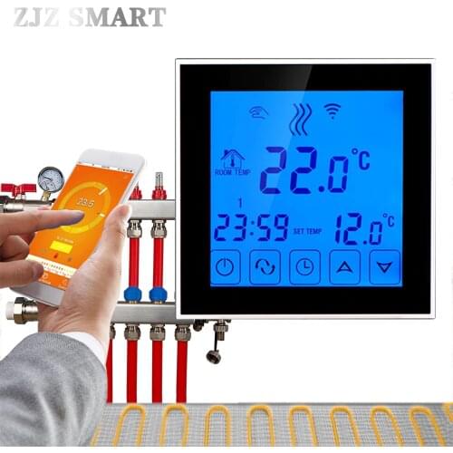 Smart house Wifi Programmable APP intelligent Water Heating Thermostat Temperature Switch Controller Controller for Hot Floor