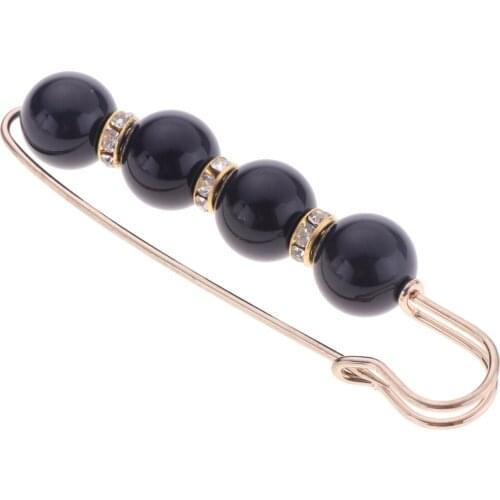 Pearl Brooch Pin For Shawl Silk Scarf Dress Knitted Sweater Buckle Jewelry