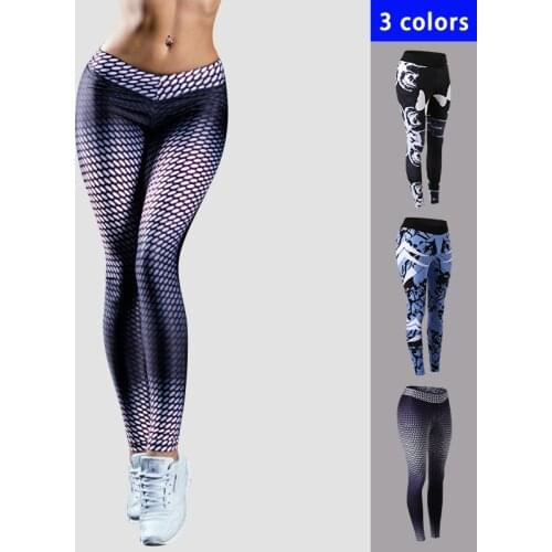 Women Yoga Print Pants Seamless Sexy Fitness Srunch Sport Push Up Workout Leggings Casual Running Sweat Tights Gym Clothing