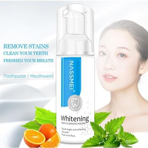 60ml Natural Tooth Whitening Toothpaste Gums Repairing Ultra-fine Mousse Baking Soda Toothpaste