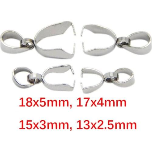 10pcs Stainless Steel End Caps With Hook Fitting Diy Necklace Bracelet Jewelry Findings Components B