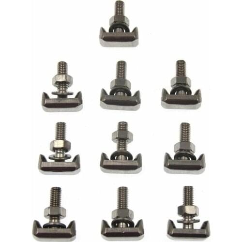 10pcs/bag QY-202904 Automotive Stainless Steel T Bolt Car Accessories Battery Terminal Replacement Screw