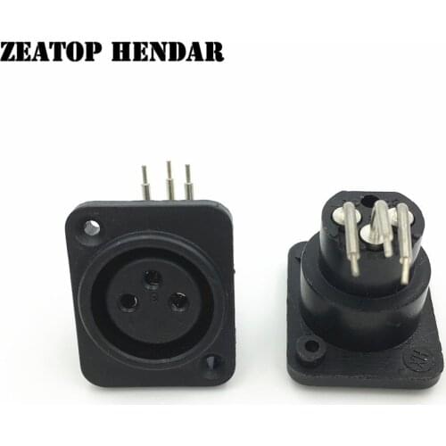 100Pcs 90 Degree 3Pin XLR Female Panel Mount Right Angle XLR Chassis Adapter Microphone Wire Connector XLR Jack Socket