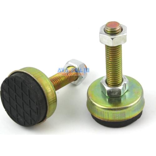 4 Pieces 43mm Base M12x55mm Adjustable Anti Slip Lathe Leg Furniture Leveling Feet Pad