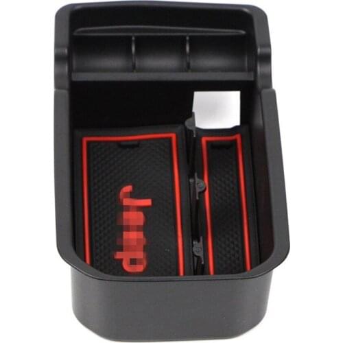 Car Armrest Storage Box Holder Container Center Console Organizer Coin Box For Jeep Compass 2017 2018 Car Interior Accessories