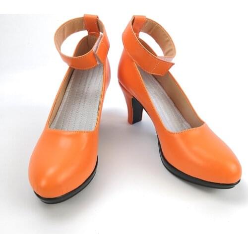 New Anime Sailor Moon Cosplay Shoes Sailor Venus Cosplay Boots PU Leather High Heels Girls Halloween Party Shoes Size 35-43