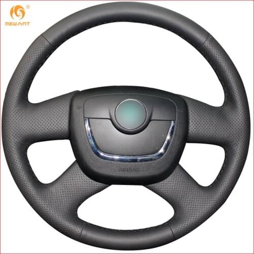 Black Artificial Leather Steering Wheel Cover for Skoda Octavia Superb 2012 Fabia Skoda Octavia a5 2012 2013 Yeti 2009-2013 Kit