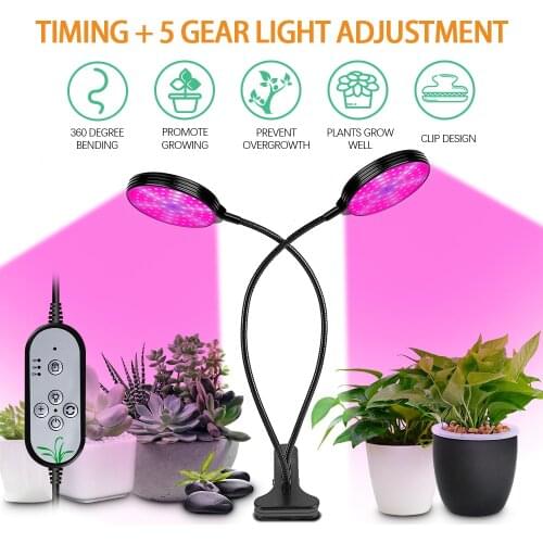 DC 5V USB Full Spectrum Ddjustable Led Grow Lights With Control Flexible Clip For Indoor Plant Seeding Greenhouses Flowers Tent