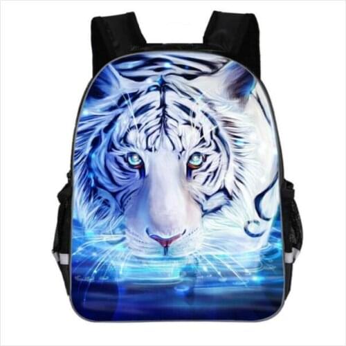 Childrens backpack cartoon animal tiger pattern schoolbag high school primary school childrens cartoon lightening Backpack
