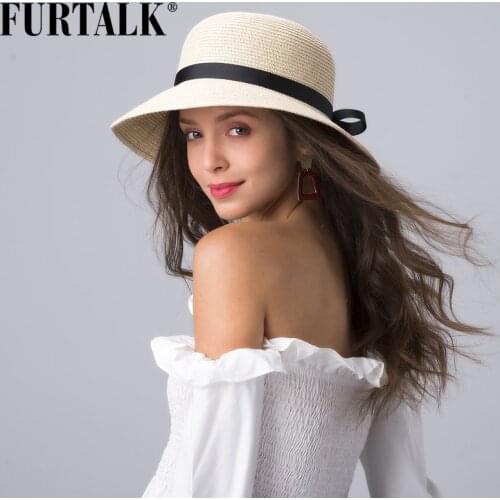 FURTALK Summer Beach Hat for Women Straw Sun Hat