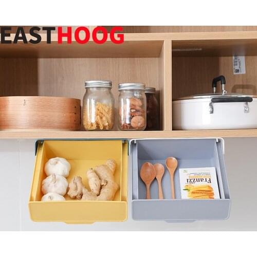 Creative Under Desk Storage Box Hidden Design Drawer Type Office Home Kitchen Table Bottom Artifact Dormitory Storage Box