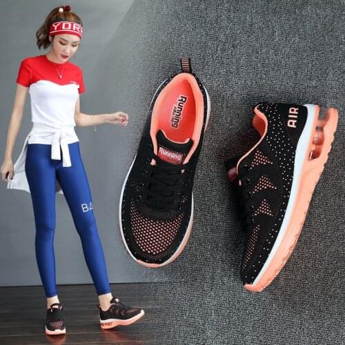 Sport Shoes Women Running Shoes Breathable Air Cushion Mesh Sneakers Antislip Gym Trainers Jogging Athletic Shoes Spring Autumn