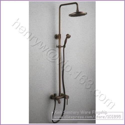 L15191 - Luxury Wall Mounted Bronze Color Brass Shower Set