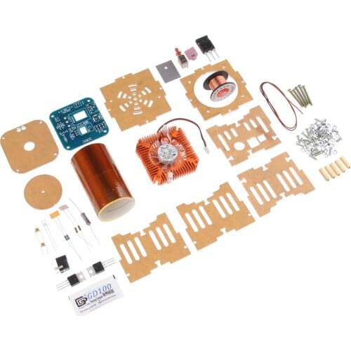 Mini SSTC Rotating Music Table Tesla Coil DIY Kit with Arc Light from a Distance Assembled