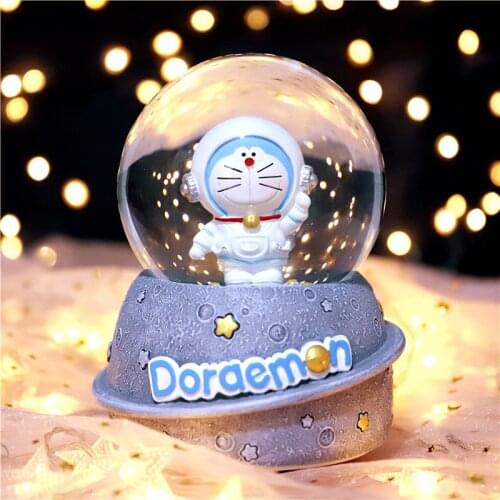 Music Box Snow Crystal Ball Music Box with Light Jingle Cats Students Table Ornaments Gifts of Childrens Birthday Gift Bedroom