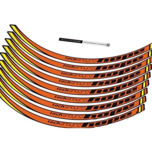 HOPE Tech Dh 27.5 inch Wheel Stickers for MTB Mountain Bike Bicycle Rim Set Stickers Decals