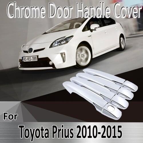 For Toyota Grand Prius+ v Prius α Wagon ZVW40 ZVW41 40 2011~2019 Stickers Decoration Chrome Door Handle Cover Car Accessories